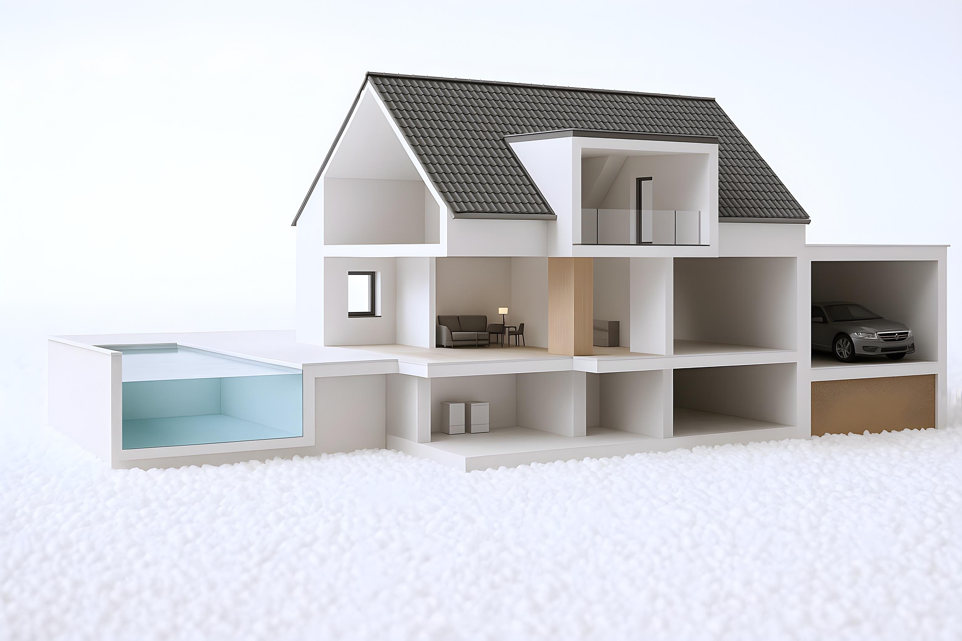 ThermoWhite Einsatzbereiche am Gebäudemodell